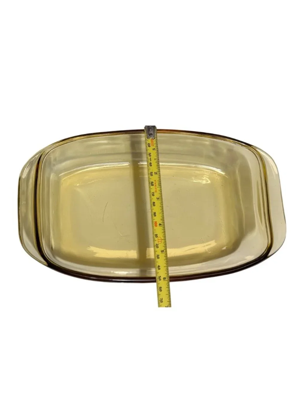 Vintage Mexico Amber Glass Baking Dish Rectangular 1.5 Quart Ovenware